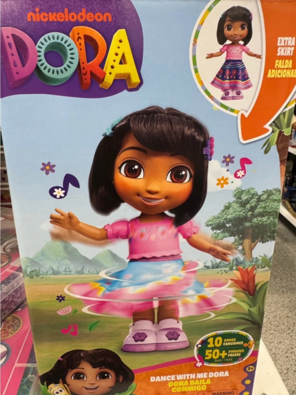 Nickelodeon Dora Spinning Dance Doll - Pink, Blue & Purple